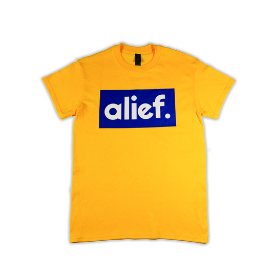 Alief Blue Box Tee - Yellow