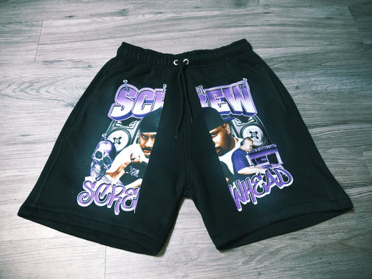 Posh Playas Dj Screw Shorts - Black