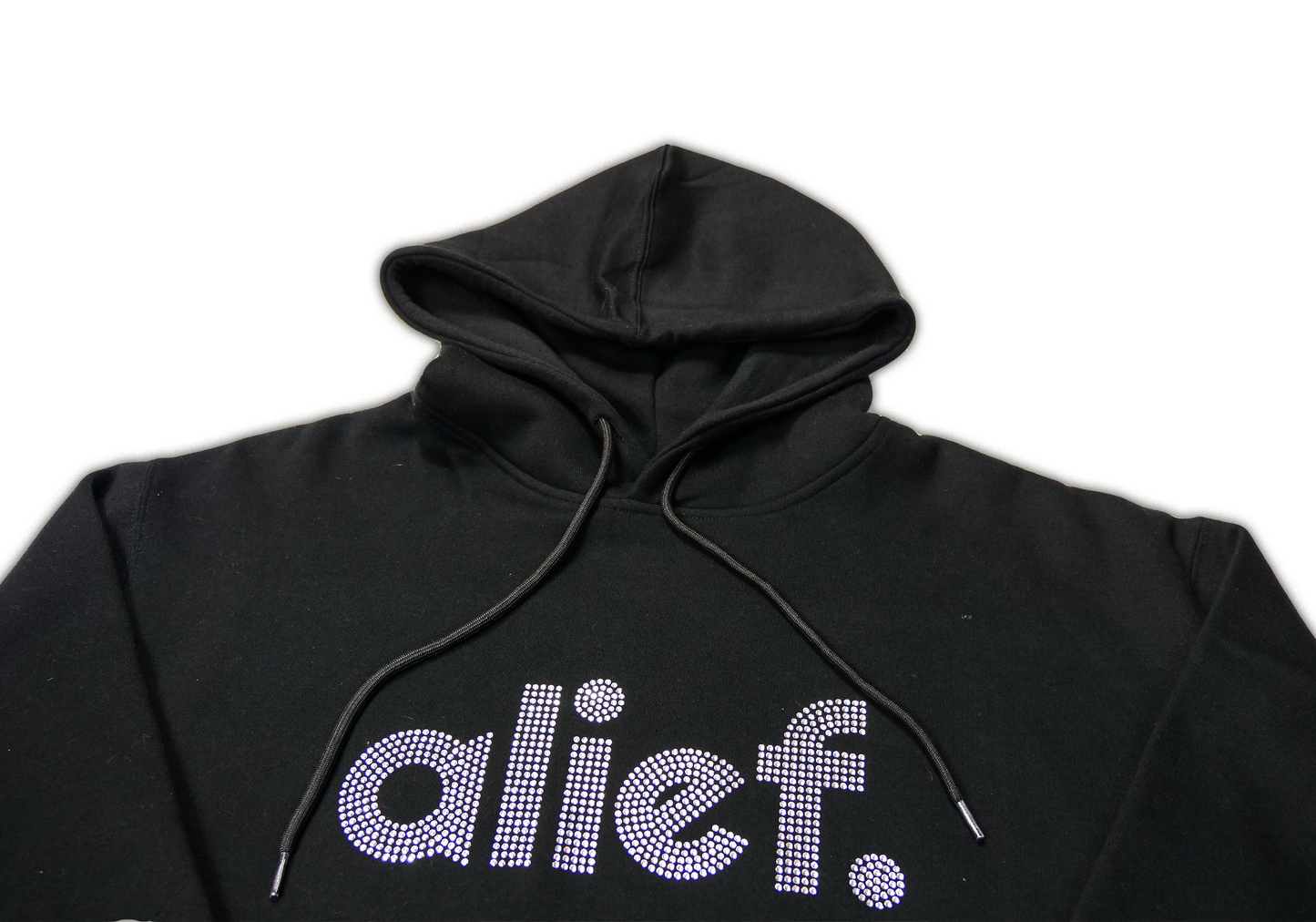 Alief Rhinestone Hoodie - Black