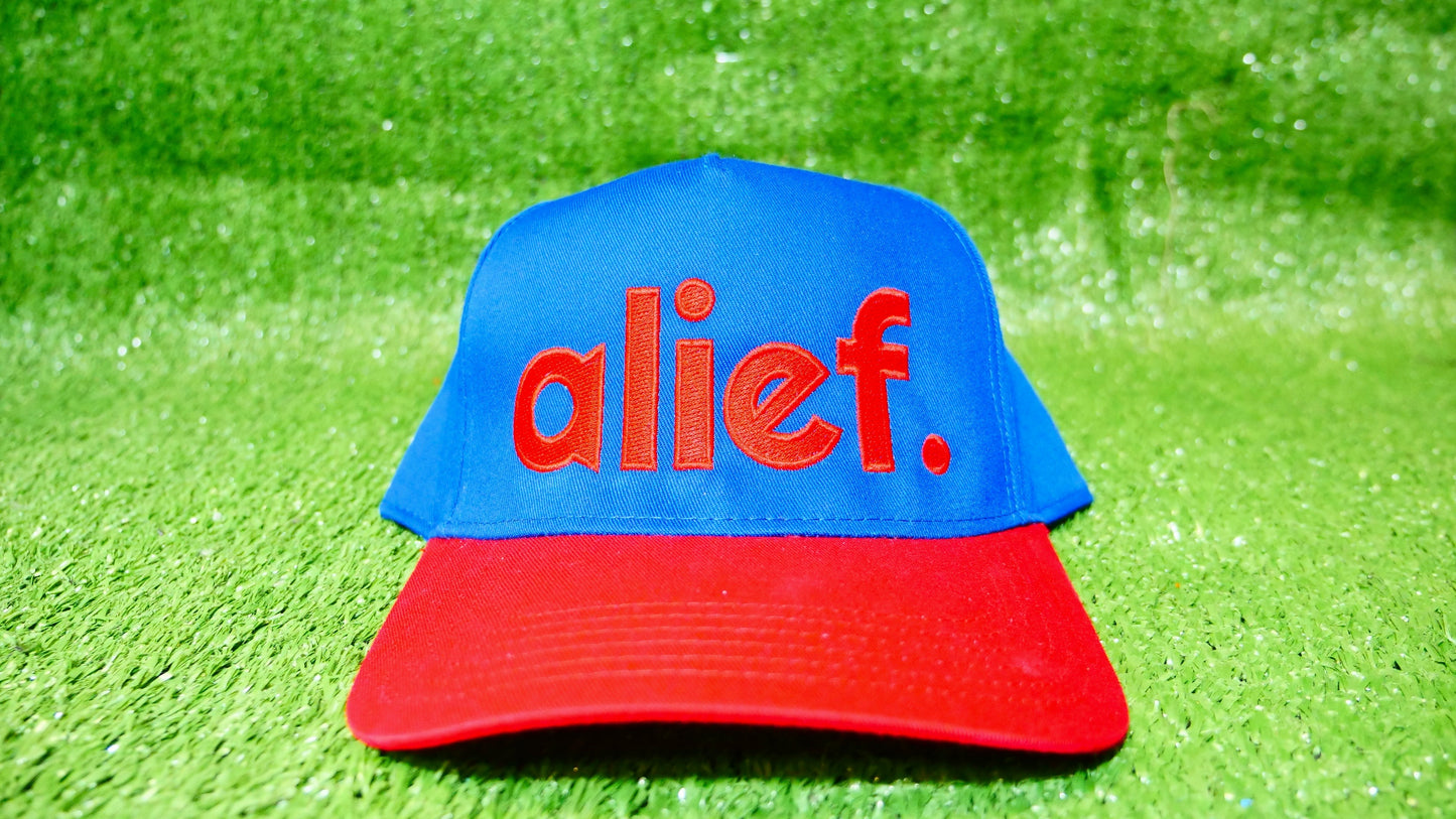 Bold Alief Snapback - Blue Hat/Red/Red Visor