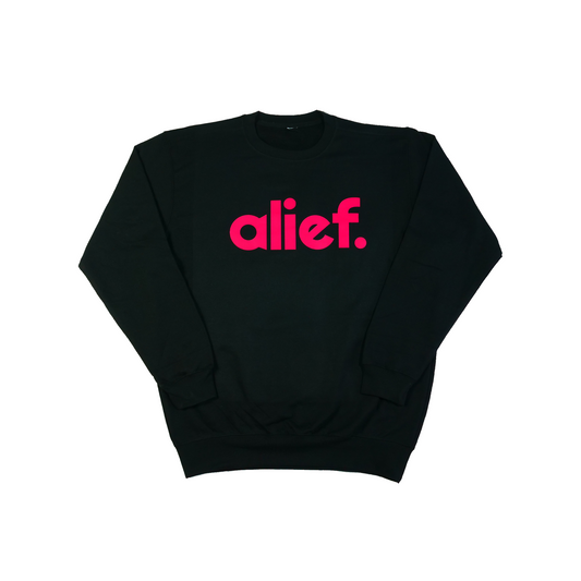 Bold Alief Crewneck - Black/Pink