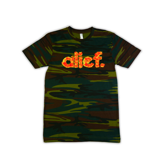 Alief On Fire Tee - Camouflage