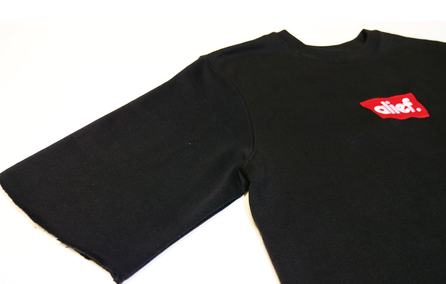 Alief Red Box Cropped Crewneck - Black