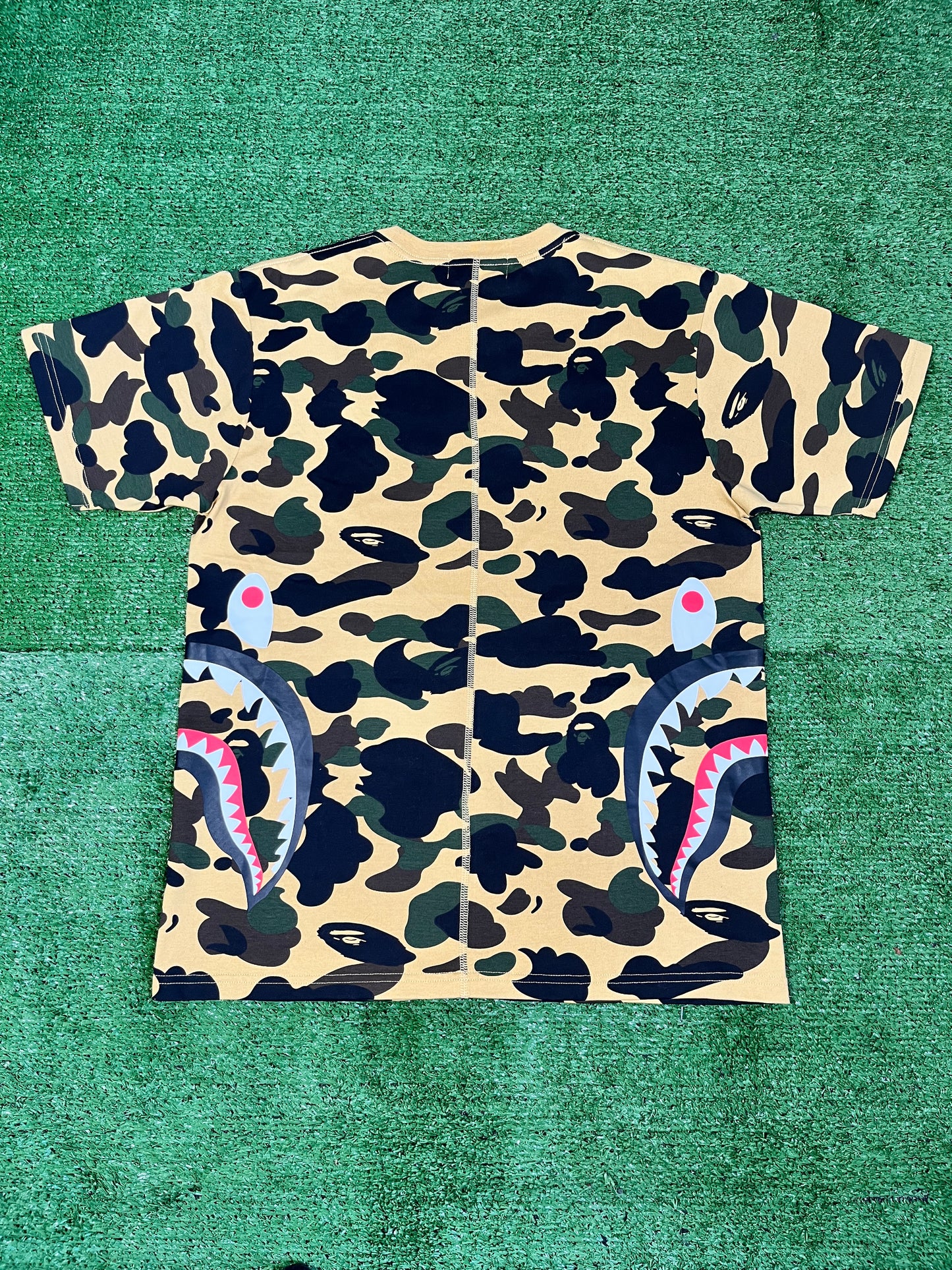 BAPE 1st Camo Side Shark Tee - Sand Brown