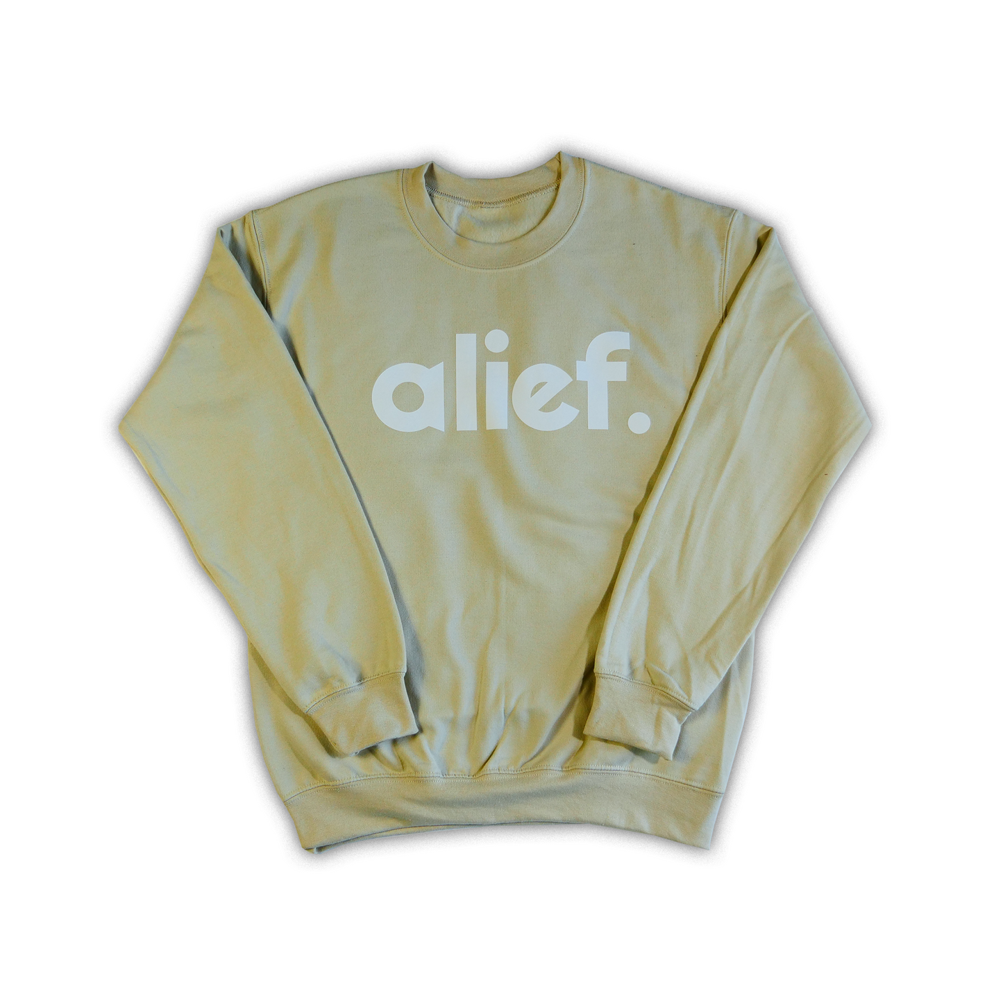 Bold Alief Crewneck - Cream/ White