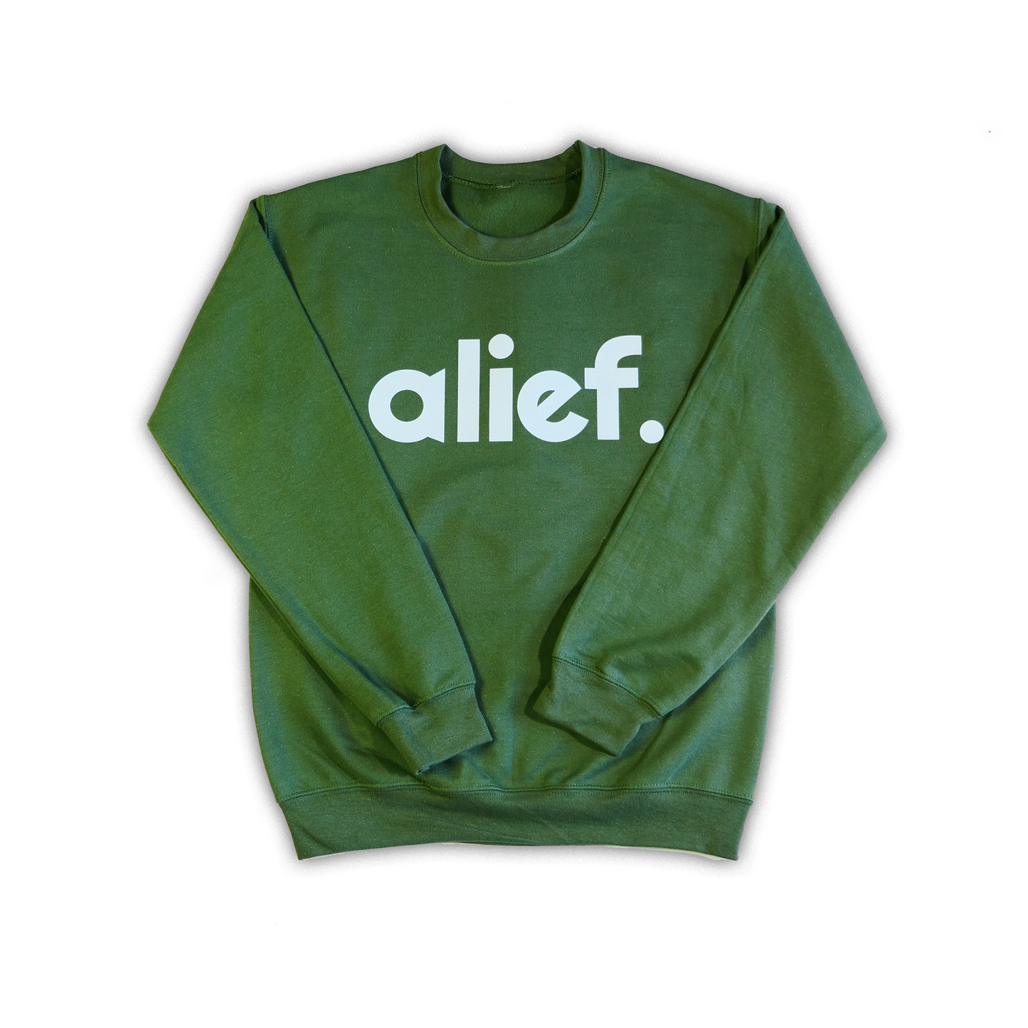 Bold Alief Crewneck - Olive/White