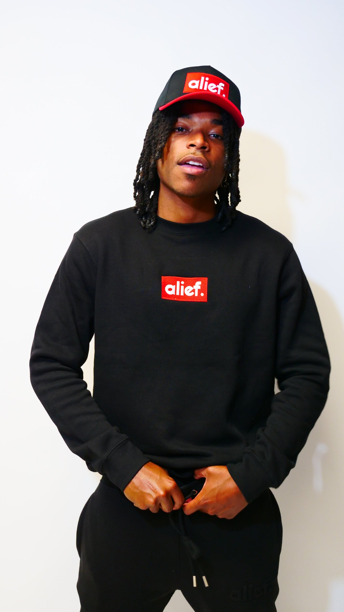 Alief You Weren’t There (Crewneck)- Black/Red Box