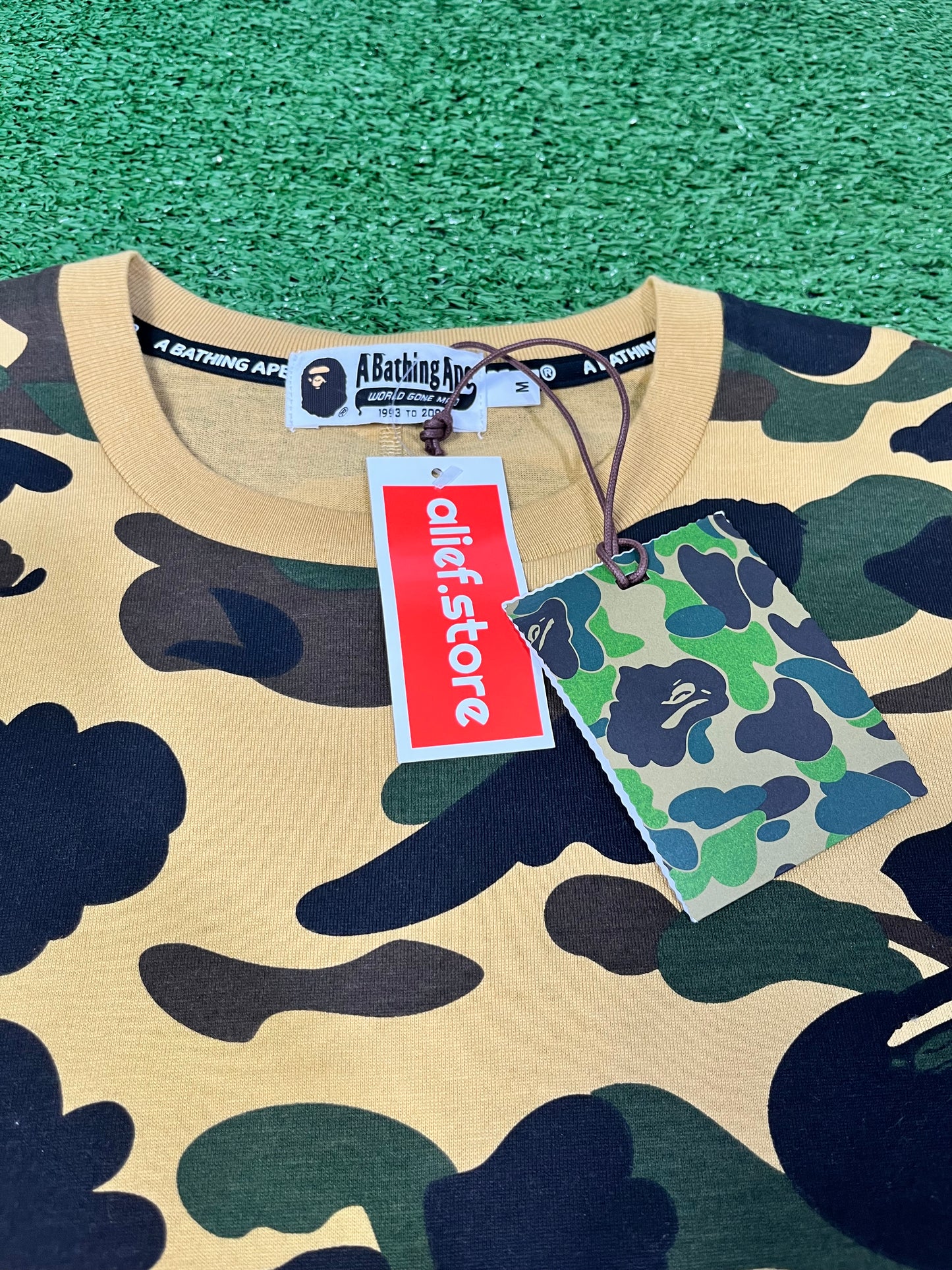 BAPE 1st Camo Side Shark Tee - Sand Brown