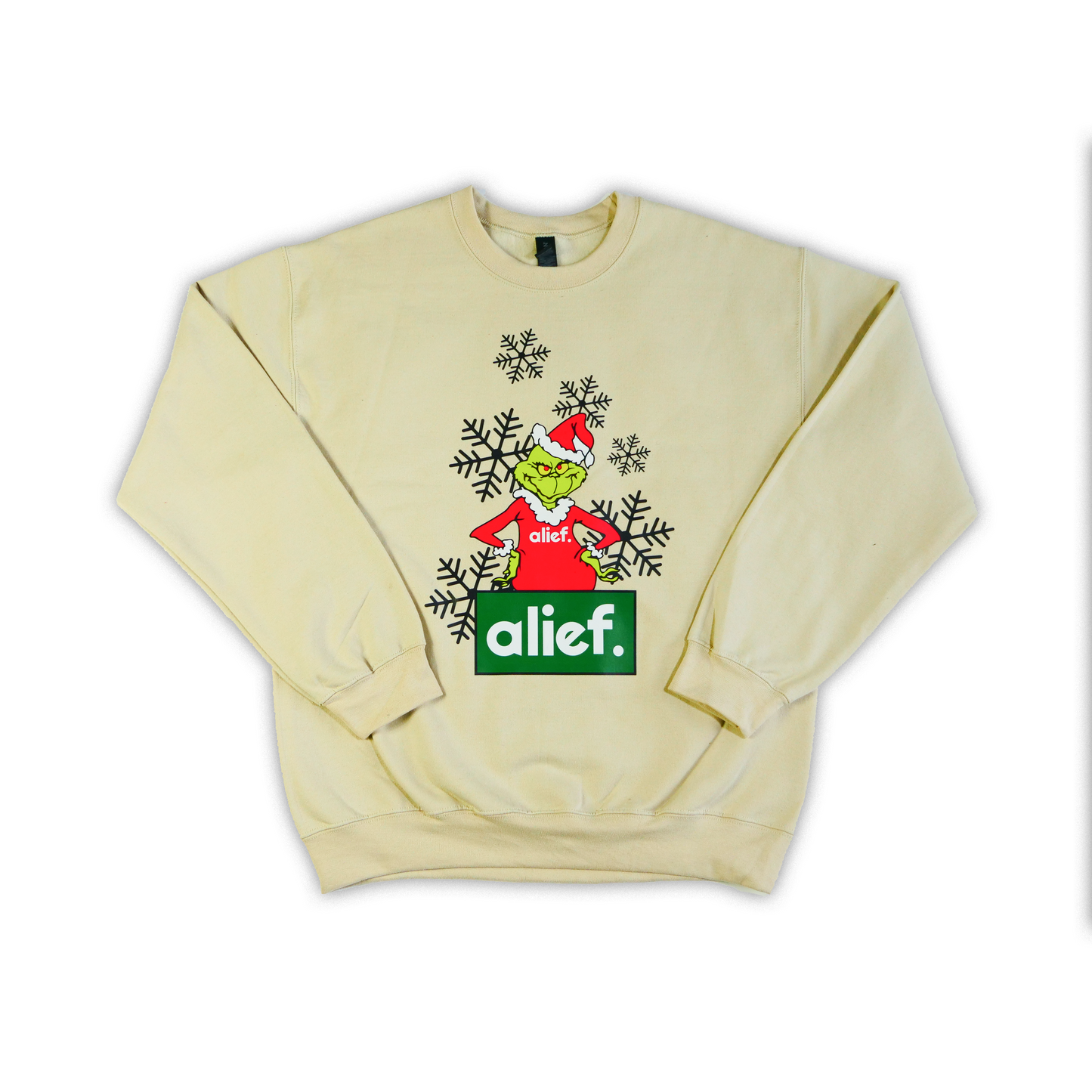 Alief Grinch Christmas Sweater - Beige