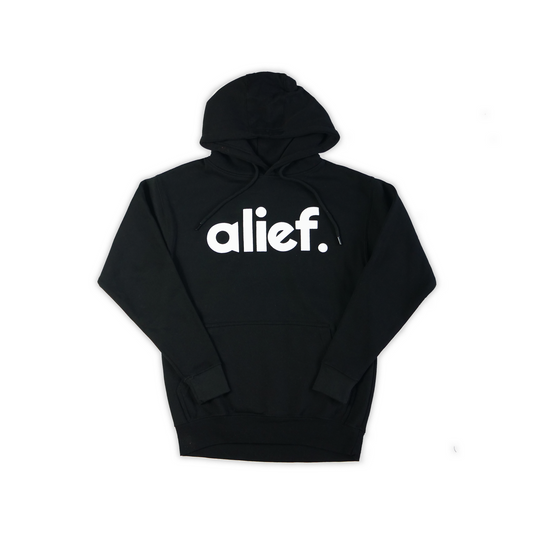 Puff Ink Bold Alief Hoodie - Black/White