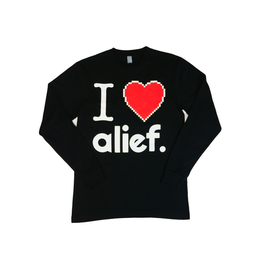 I love alief Tee - Black (Long Sleeve)