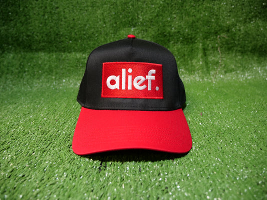 Alief Red Box Snapback -Black/Red Visor