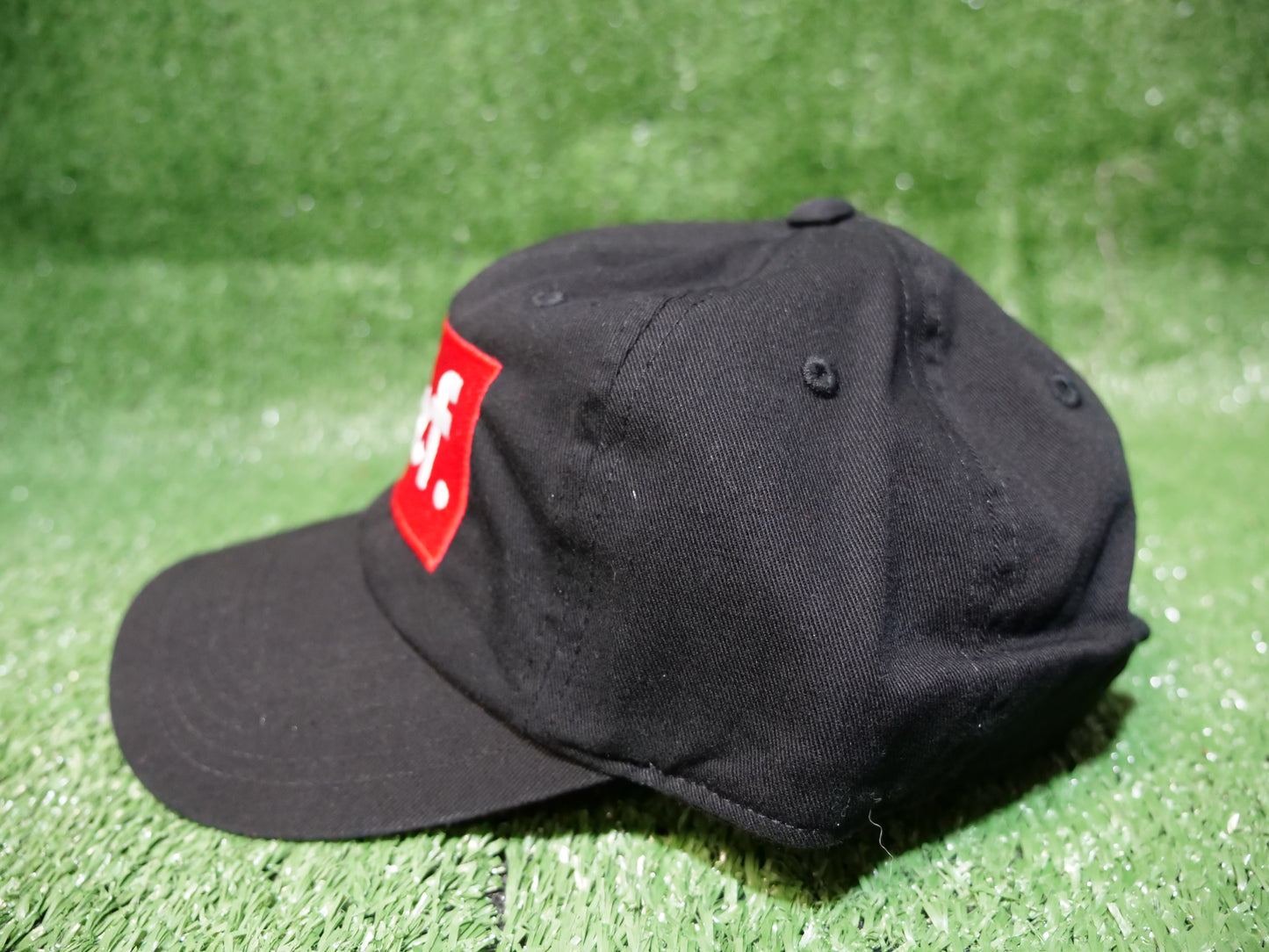 Alief Red Box Dad Hat - Black