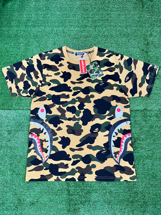 BAPE 1st Camo Side Shark Tee - Sand Brown