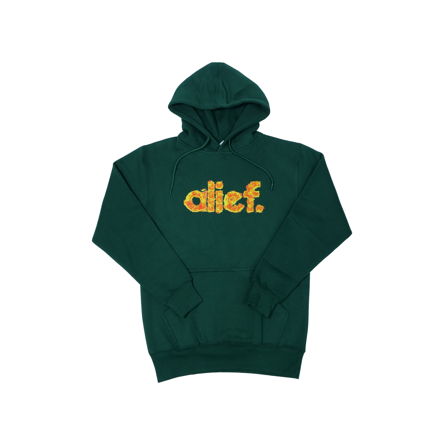 Alief On Fire Hoodie - Forest Green