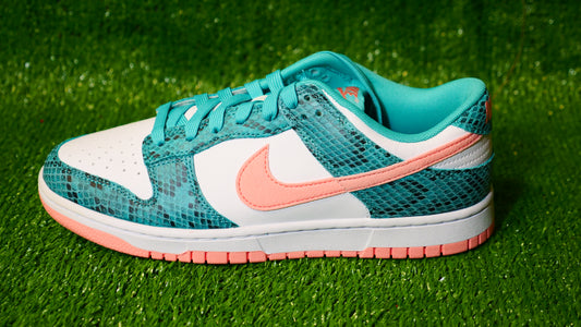 Nike Dunk Low - Snakeskin Washed Teal Bleached Coral