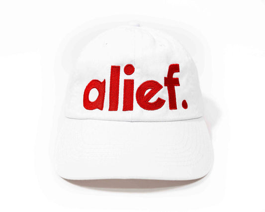 Bold Alief Dad Hat - White/Red