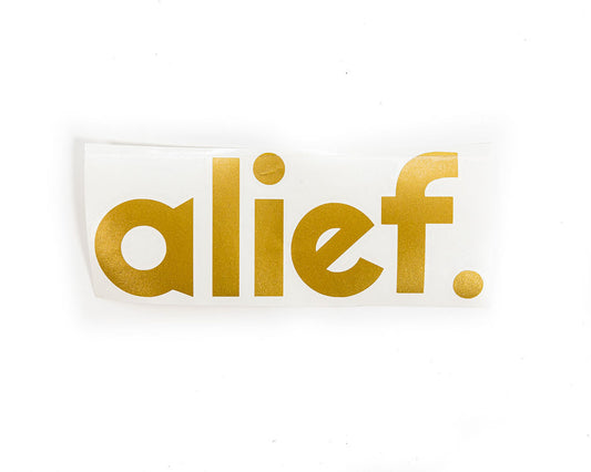 Alief Car Decal Sticker - Gold