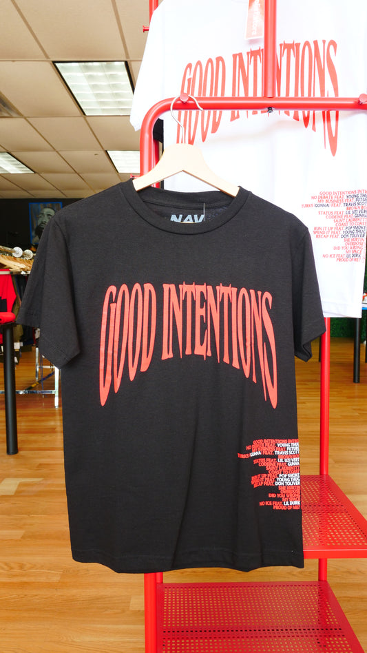 Nav x Vlone Good Intentions Tee (Black and red)