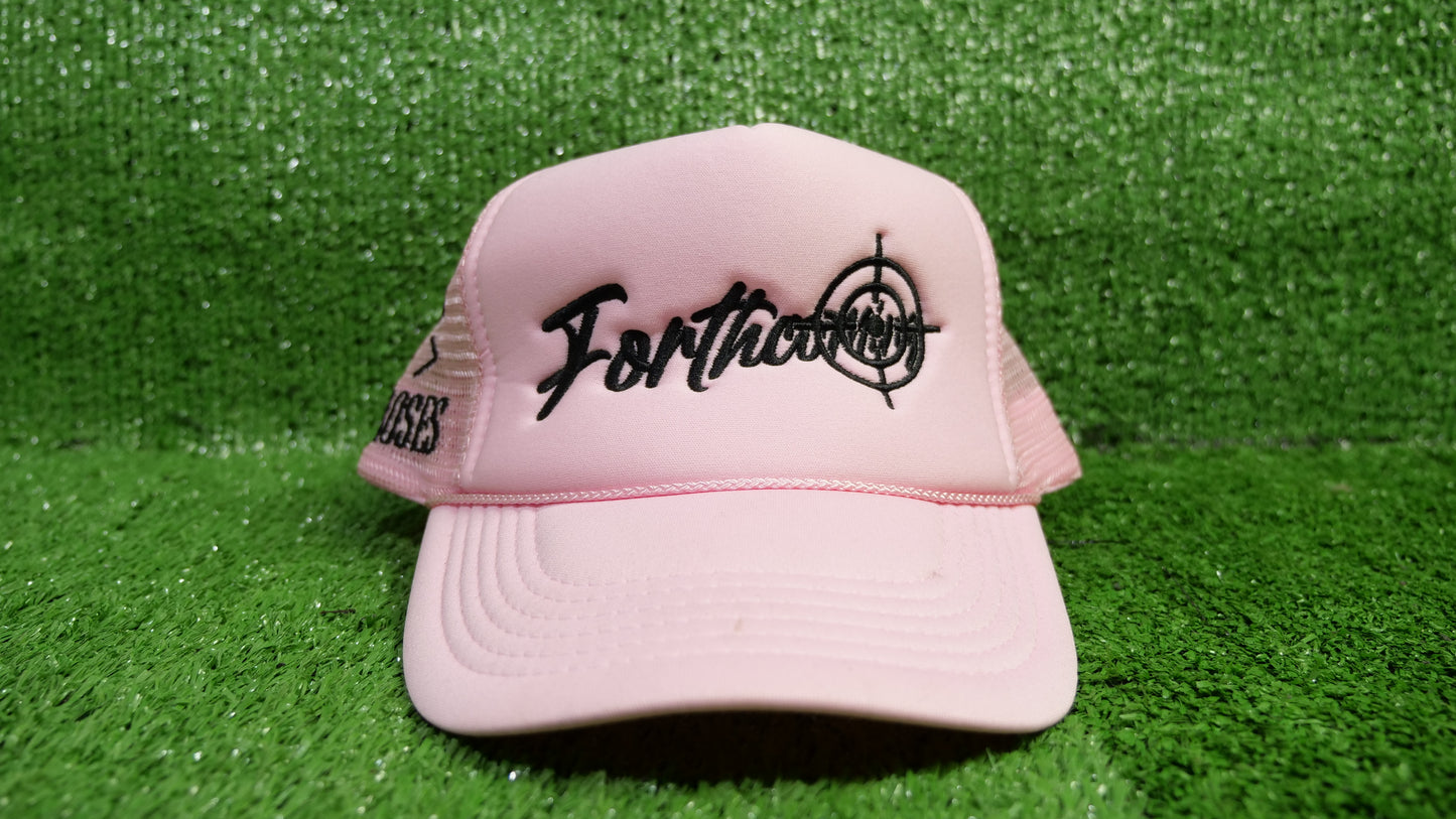 Forthcoming Guns Over Roses Trucker Hat - Pink/Black