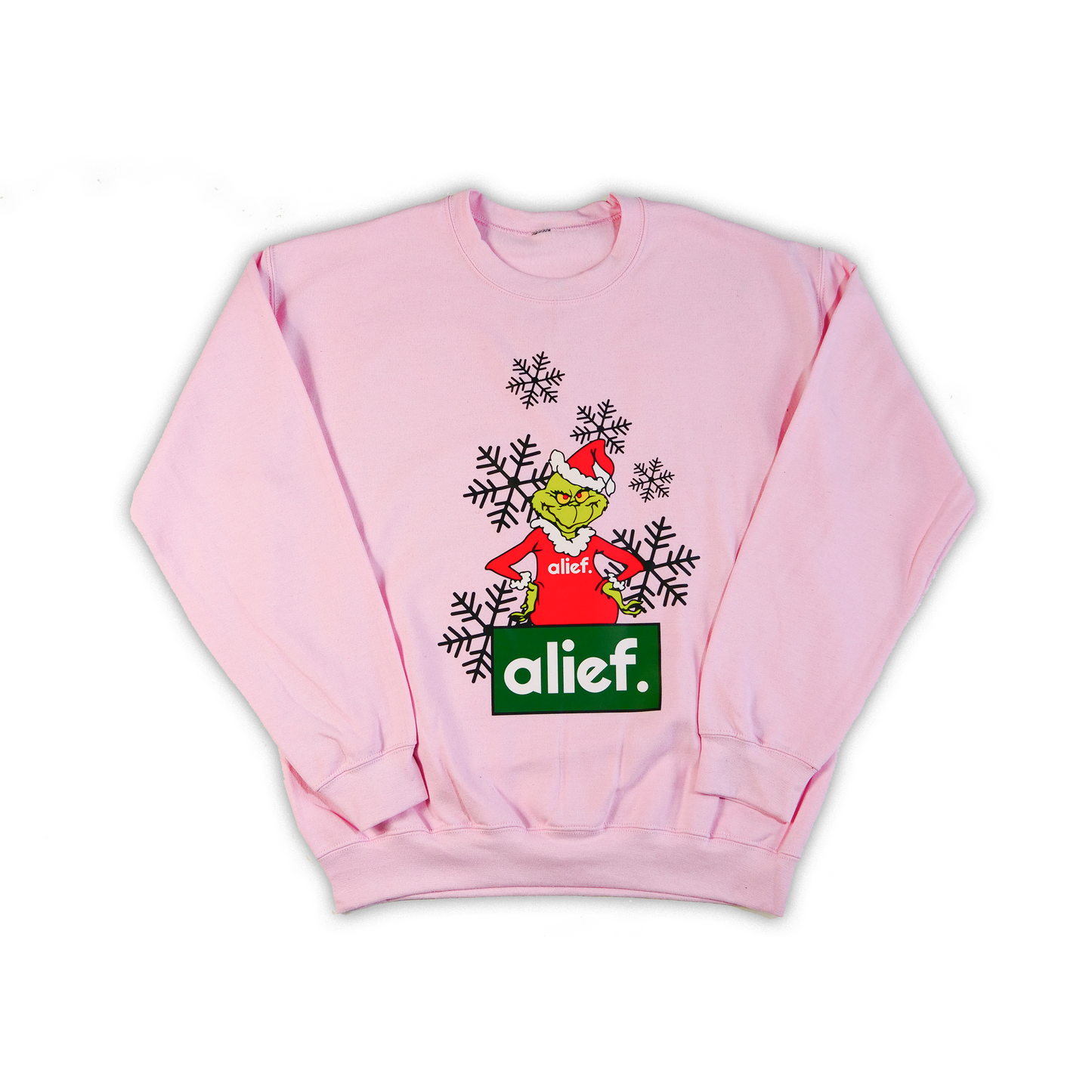 Alief Grinch Christmas Sweater - Pink