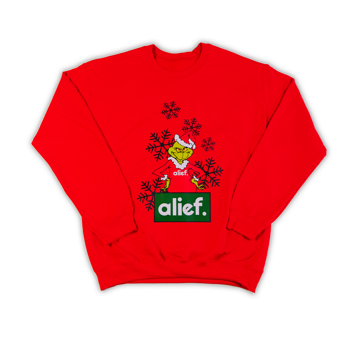 Alief Grinch Christmas Sweater - Red