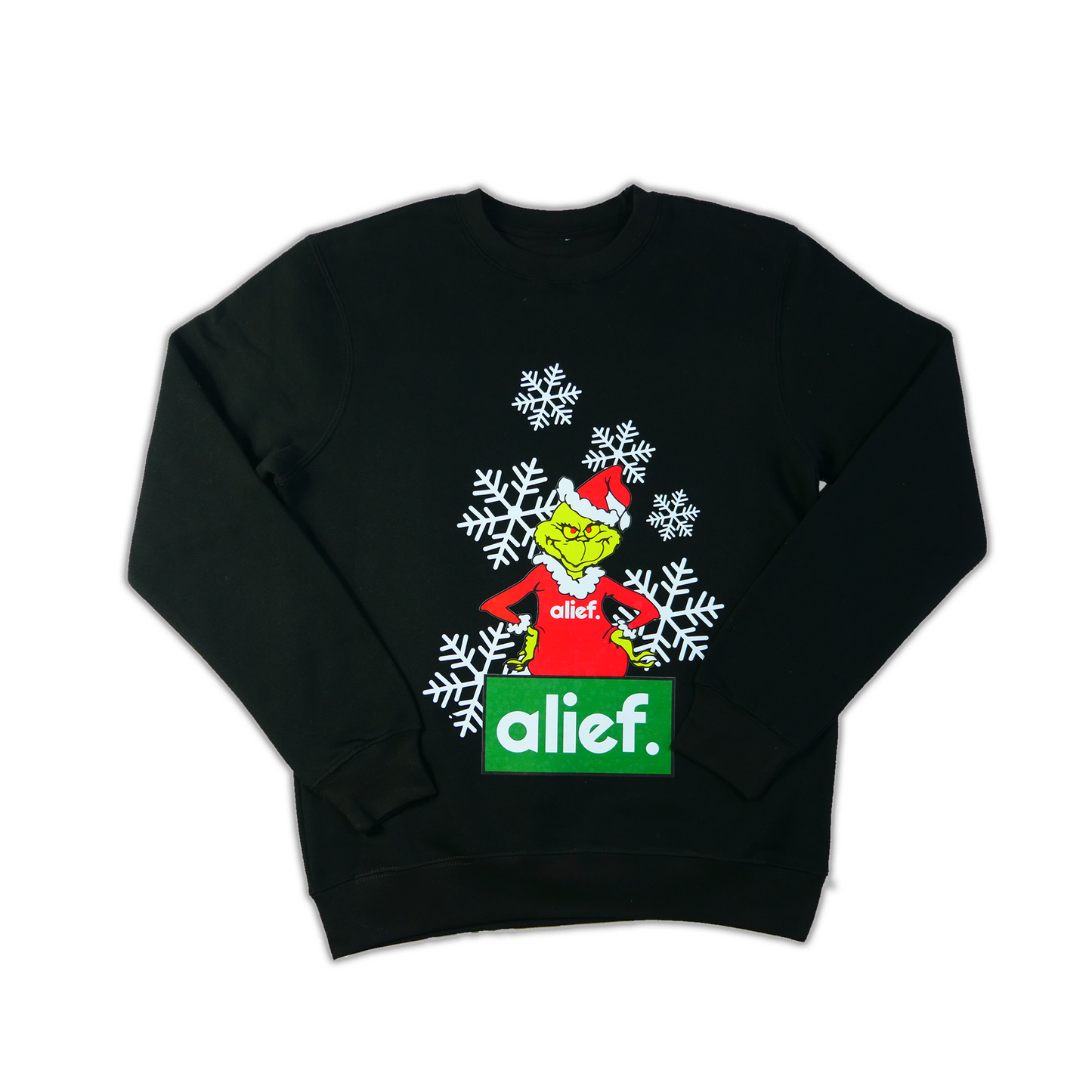 Alief Grinch Christmas Sweater - Black