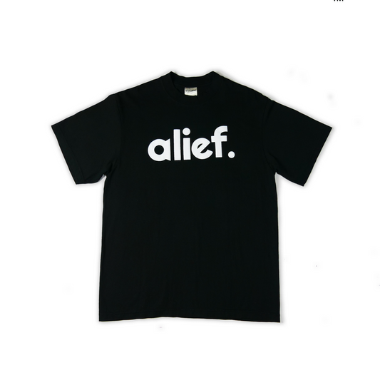 Puff Ink Bold Alief Tee - Black/ White