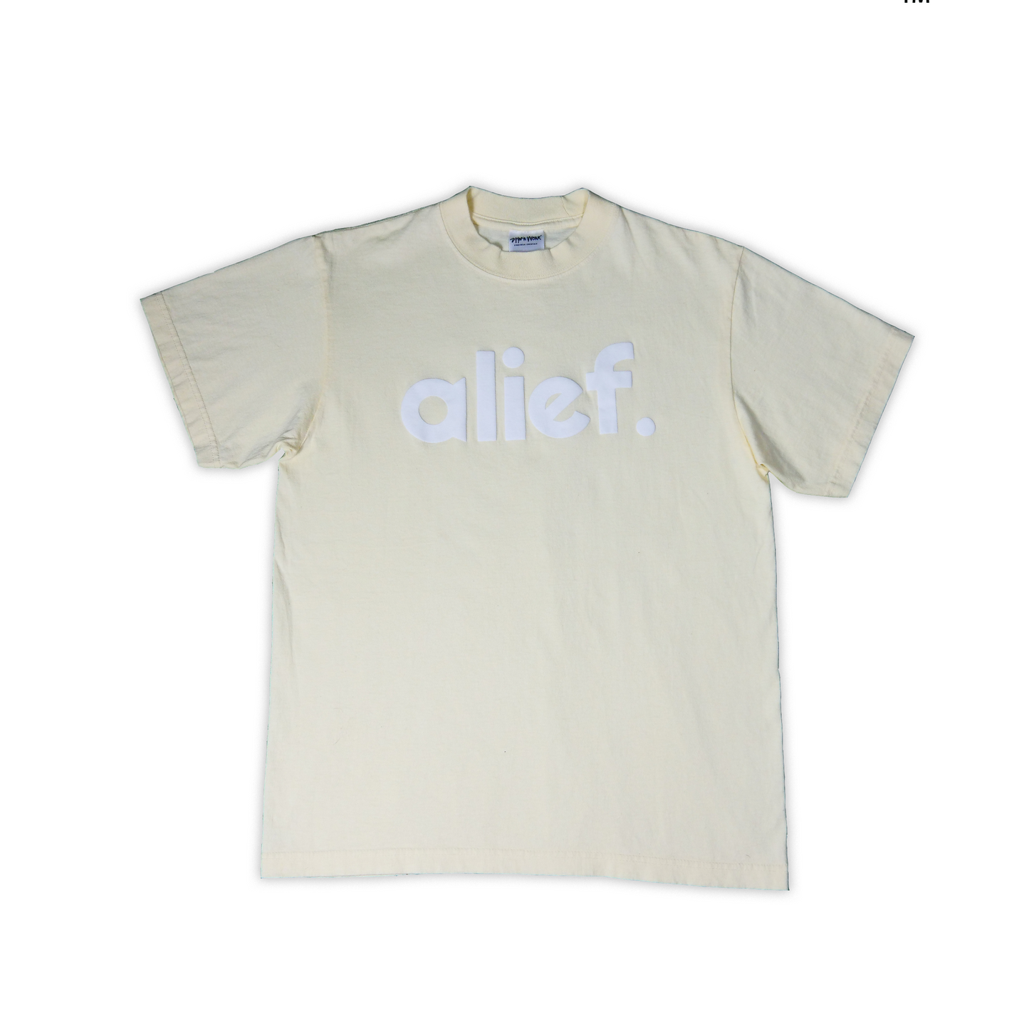 Puff Ink Bold Alief Tee - Cream/ White