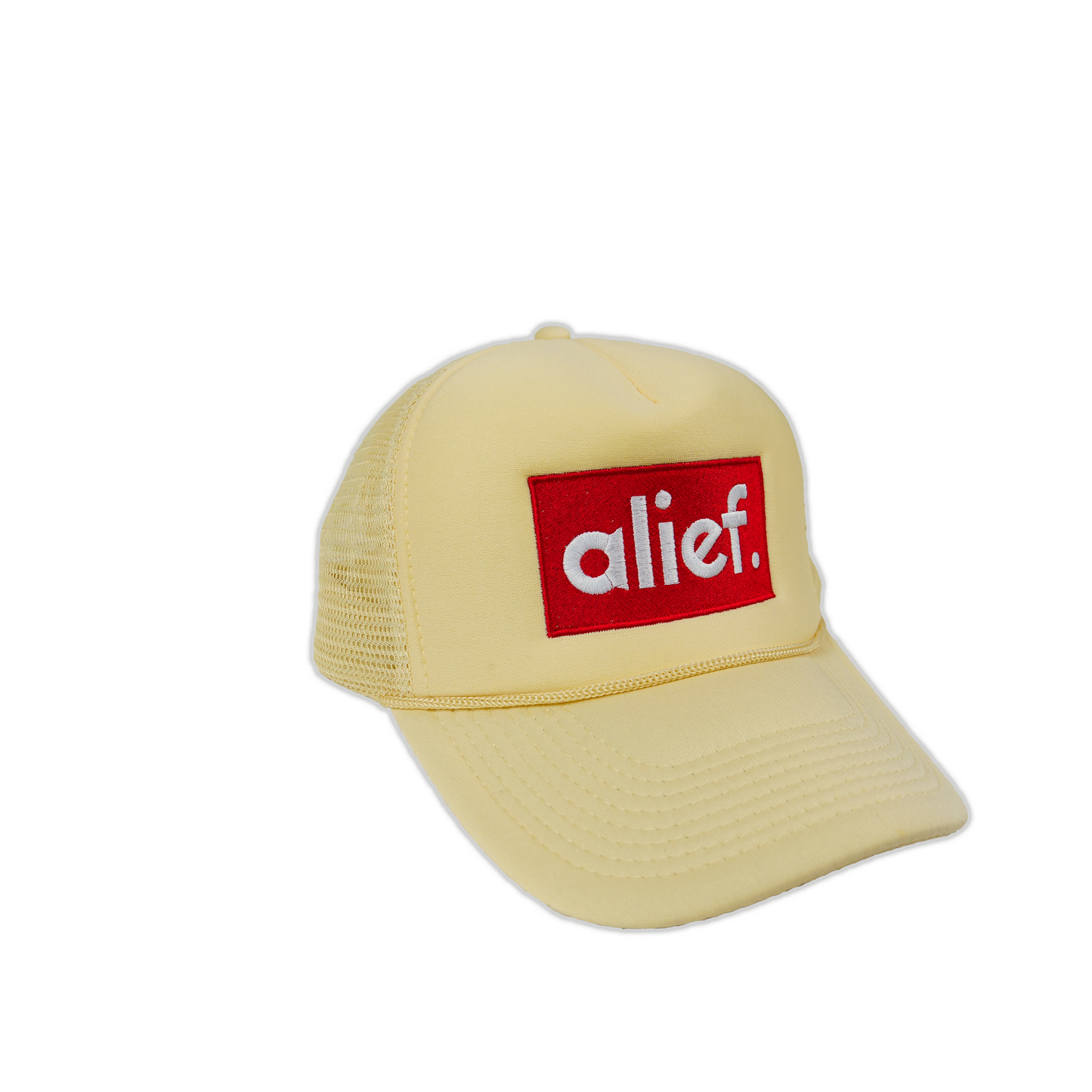 Alief Red Box Trucker Hat - Cream