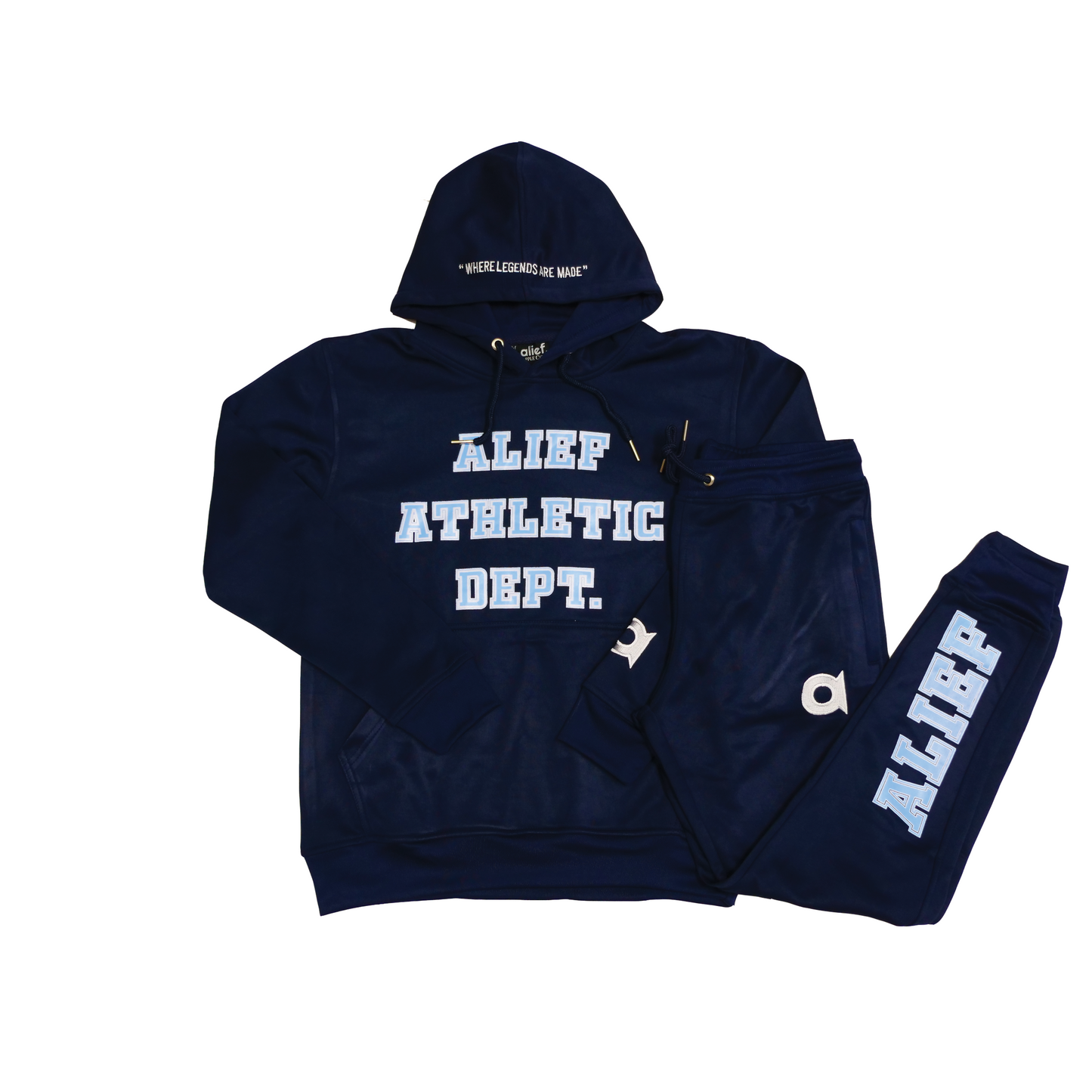 Alief Athletic Jumpsuit - Navy Blue/Sky Blue