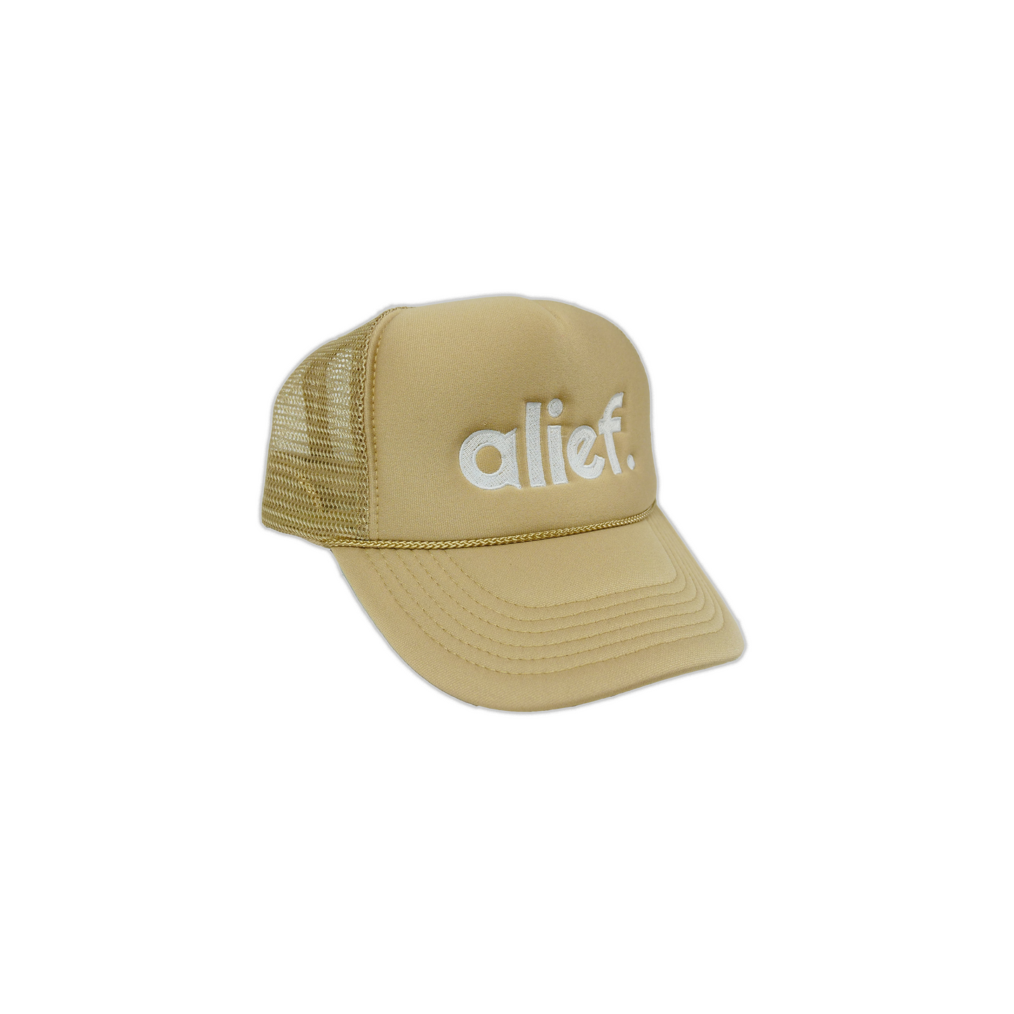 Bold Alief Trucker Hat - Tan/White