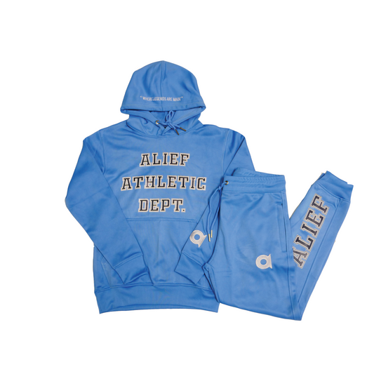 Alief Athletic Jumpsuit - Sky Blue/Navy Blue