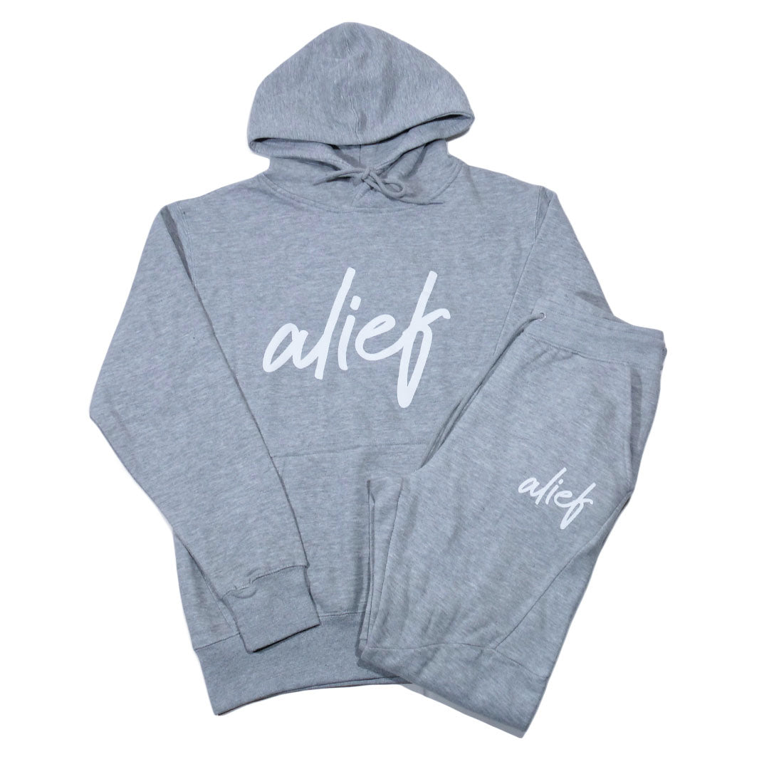 Alief  2.0 Cursive Jumpsuit - Gray