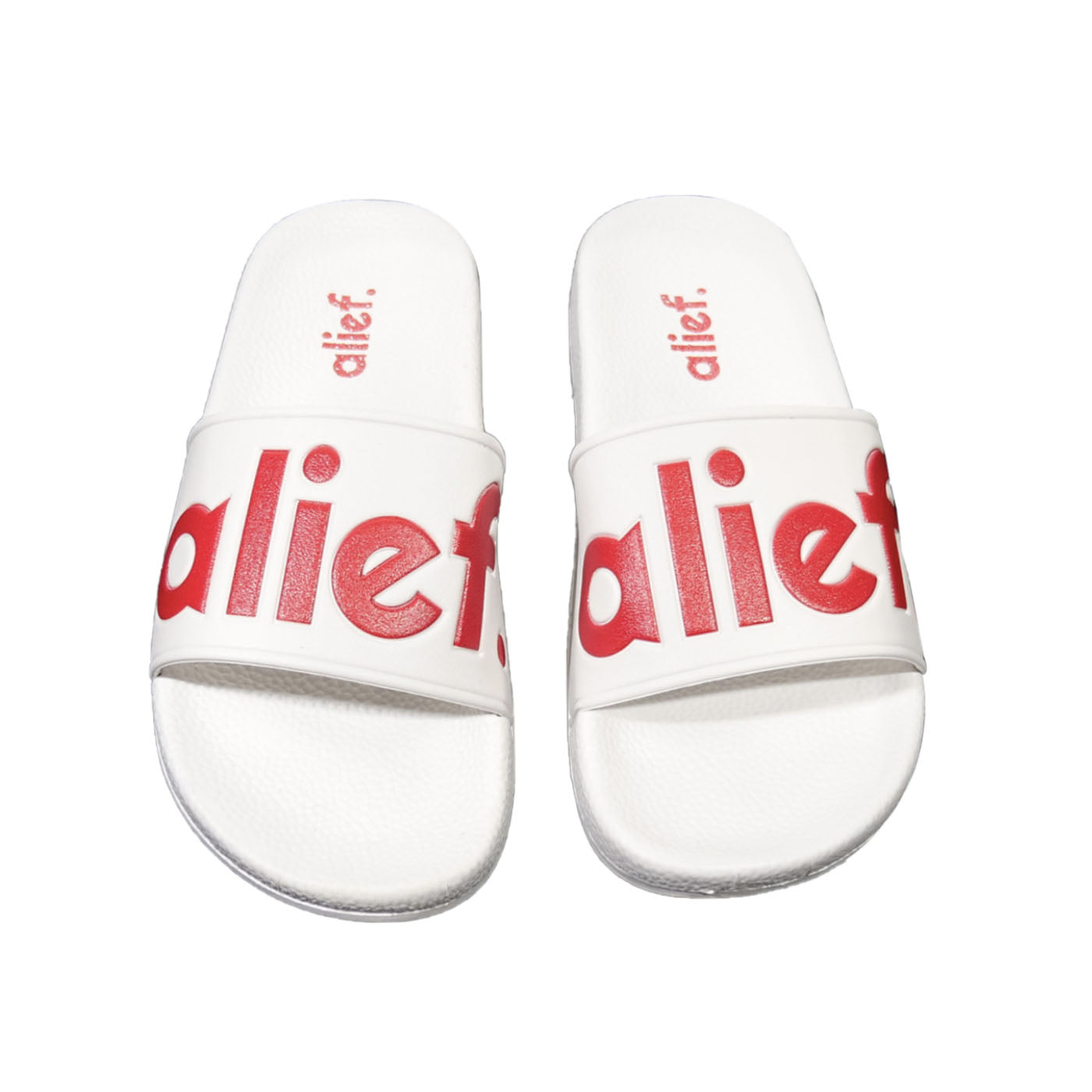 Bold Alief Slides - White/Red