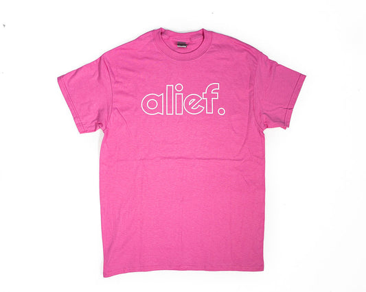 Alief Open Face Logo Tee - Pink