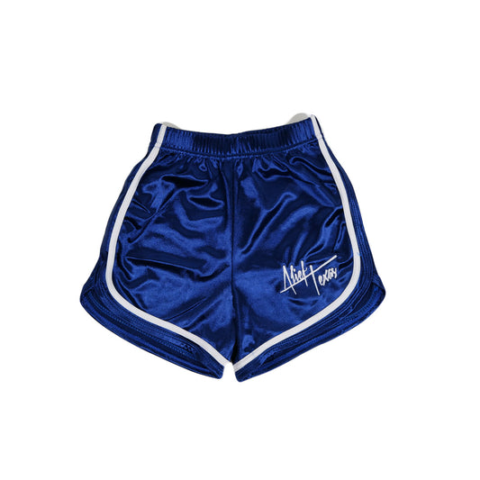 Alief Texas Logo Satin Booty Shorts - Blue