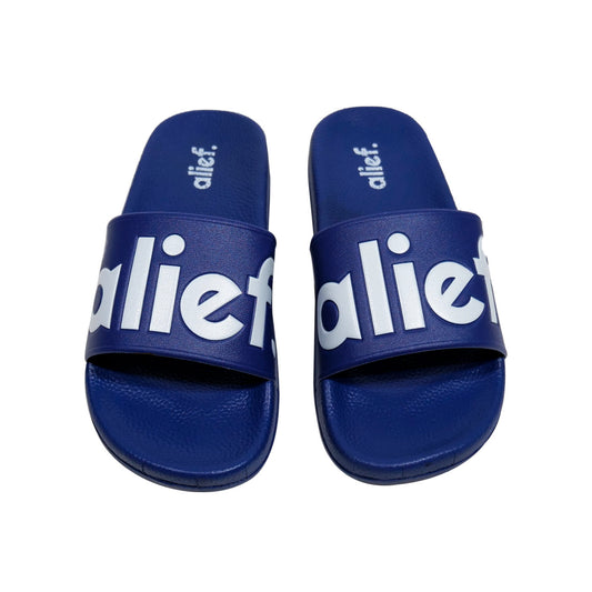 Bold Alief Slides - Blue/White