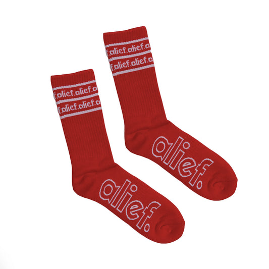 Bold Alief Socks - Red