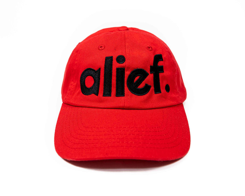 Bold Alief Dad Hat - Red/Black