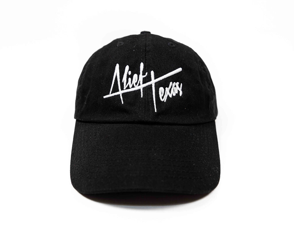 Alief Texas Signature Dad Hat - Black/White