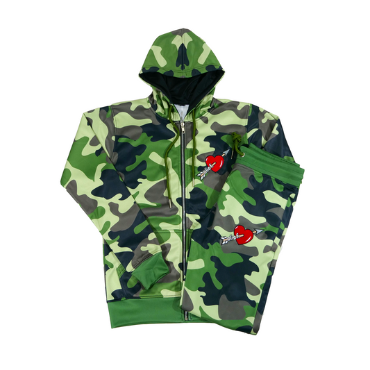 From Alief With Love Jumpsuit - Green Camo