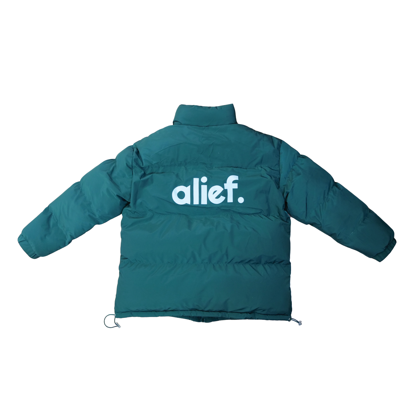 Premium Alief Puffer Jacket - Forest Green/White