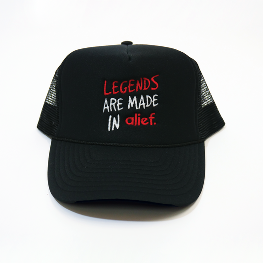 Legends Are Made In Alief Trucker Hat - Black
