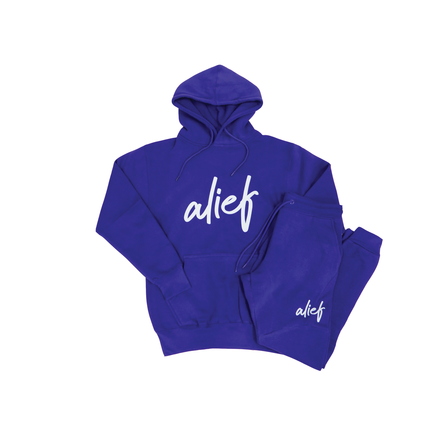 Alief Cursive Purple Jumpsuit Set