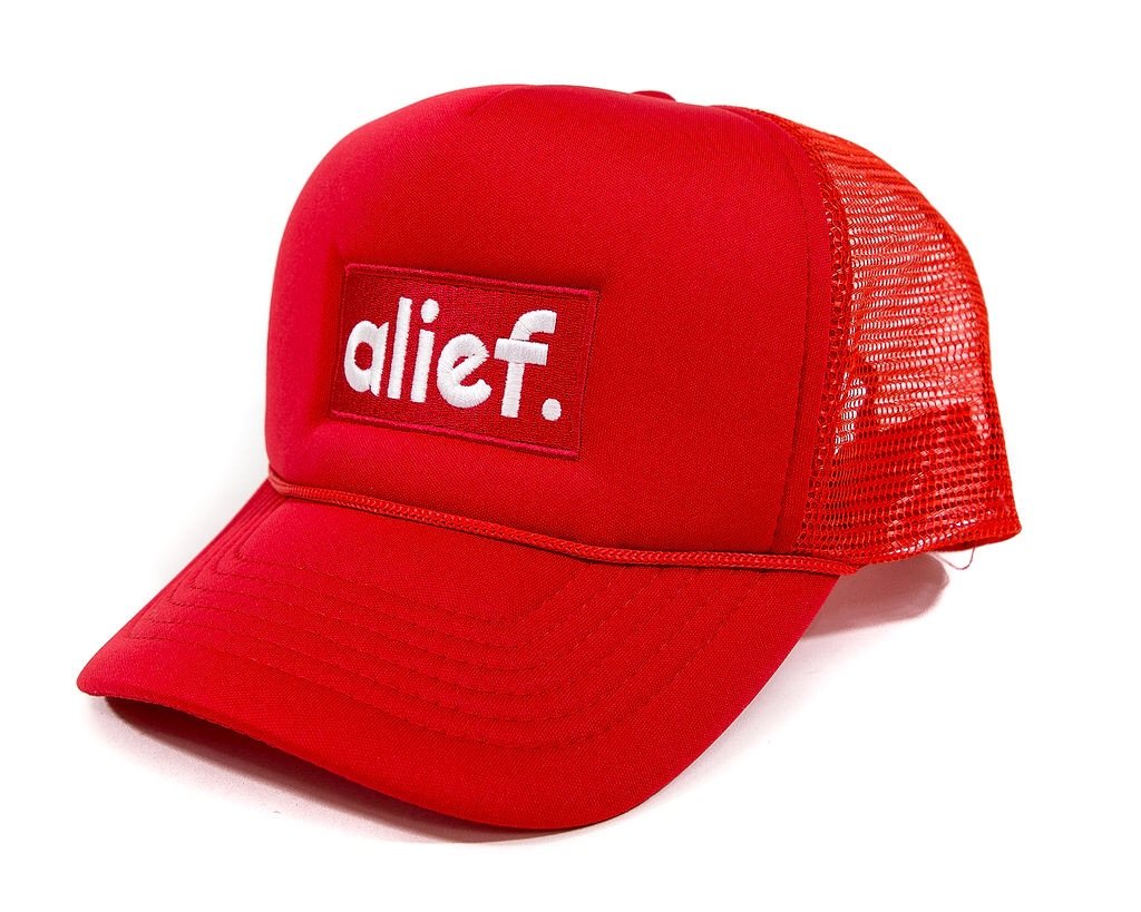 Alief Box Logo Trucker Hat - Red