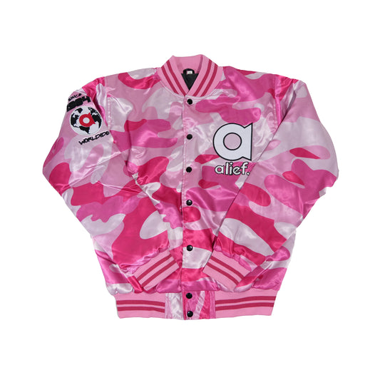 Alief Applecity Varsity Jacket -  Pink Camo